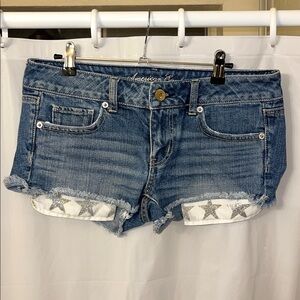 American Eagle Denim Shorts with Star Accents